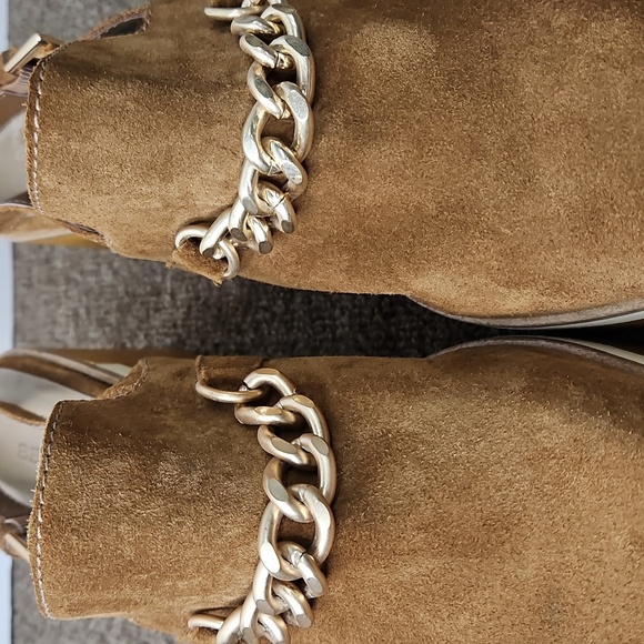 Bernardo Tobacco Sochi Suede Chain Slingback Clogs Shoes Sz 11 Womens - Picture 8 of 8